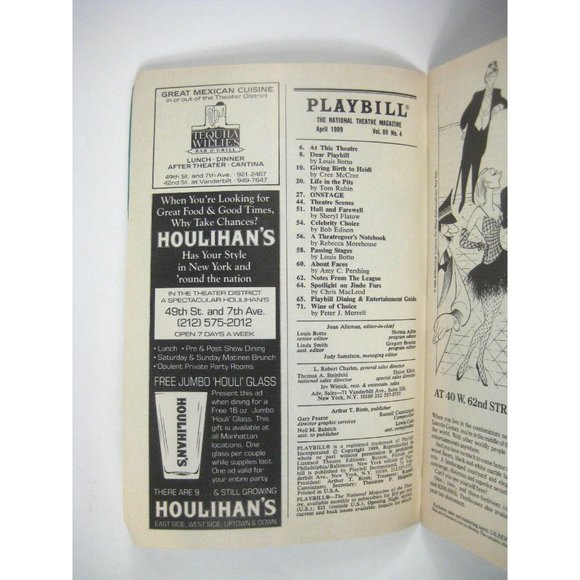 Jerome Robbins Broadway Playbill April 1989 Imperial Theatre Robert La Fosse - Picture 3 of 8